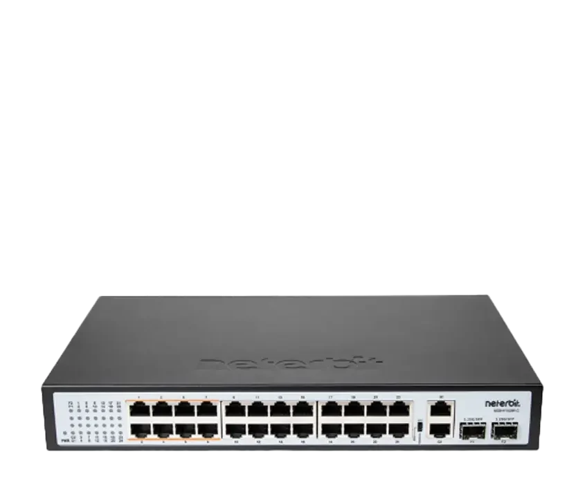سوئیچ غیرمدیریتی 28 پورت گیگابیتی POE نتربیت NGS-F1028P-C