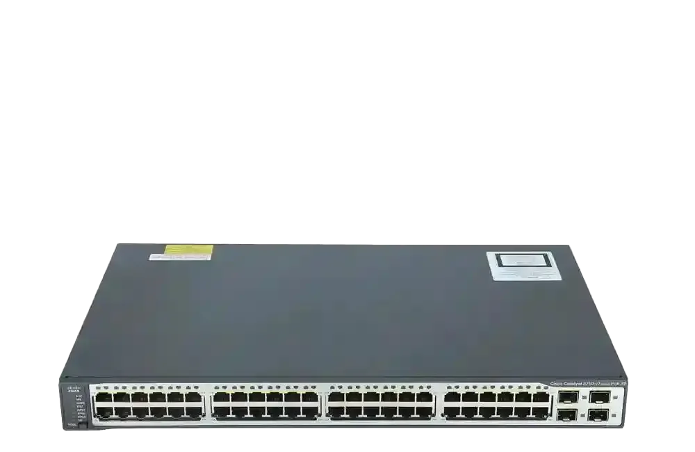 سوئیچ مدیریتی 48 پورت مگابیتی POE سیسکو مدلWS-C3750V2-48PS-S