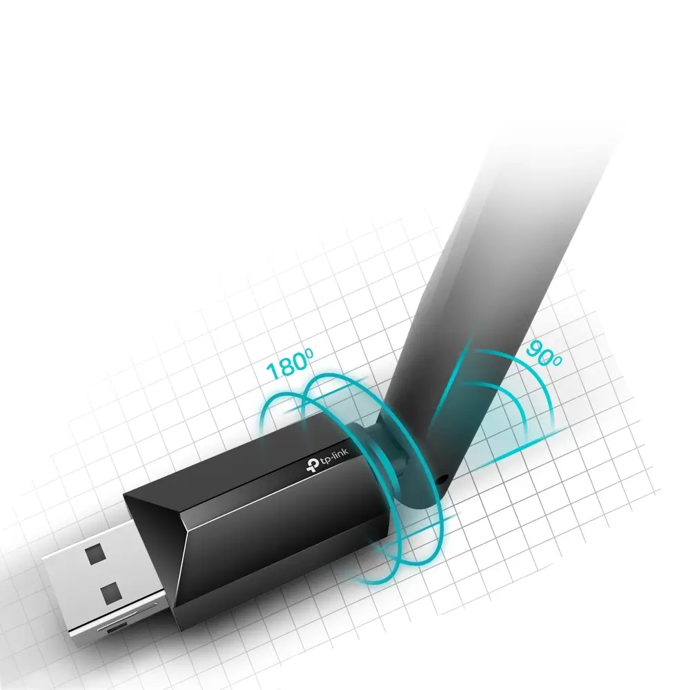کارت شبکه USB بی سیم دوباند AC600 تی پی لینک Archer T2U Plus