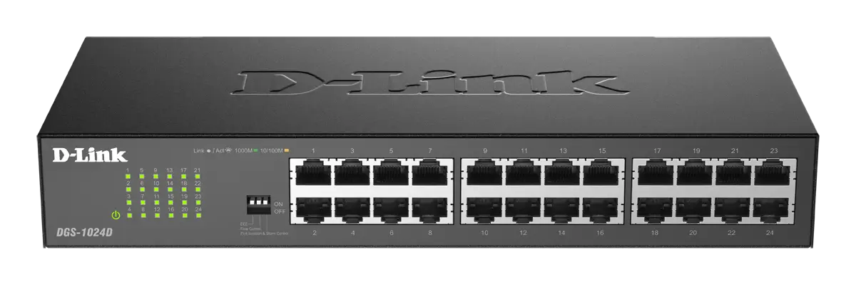 سوئیچ غیرمدیریتی 24 پورت گیگابیتی دی لینک مدل DGS-1024D
