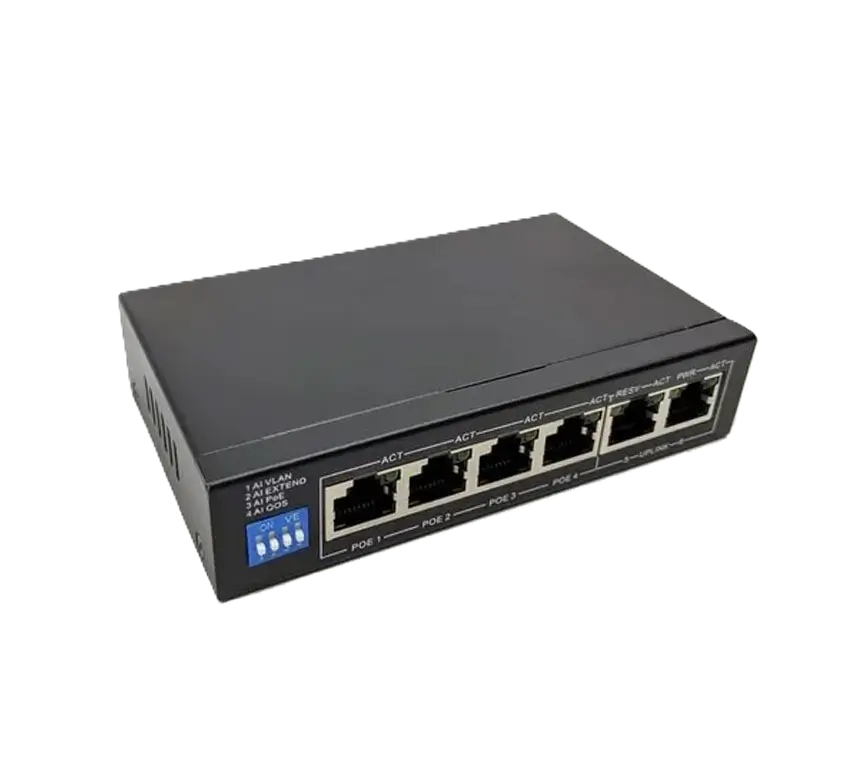 سوئیچ غیرمدیریتی 6 پورت گیگابیتی POE دی لینک DGS-F1006P-E