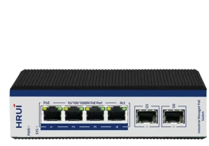 سوئیچ صنعتی 4 پورت گیگابیتی POE اچ آر یو آی HR600-AFGM-42S