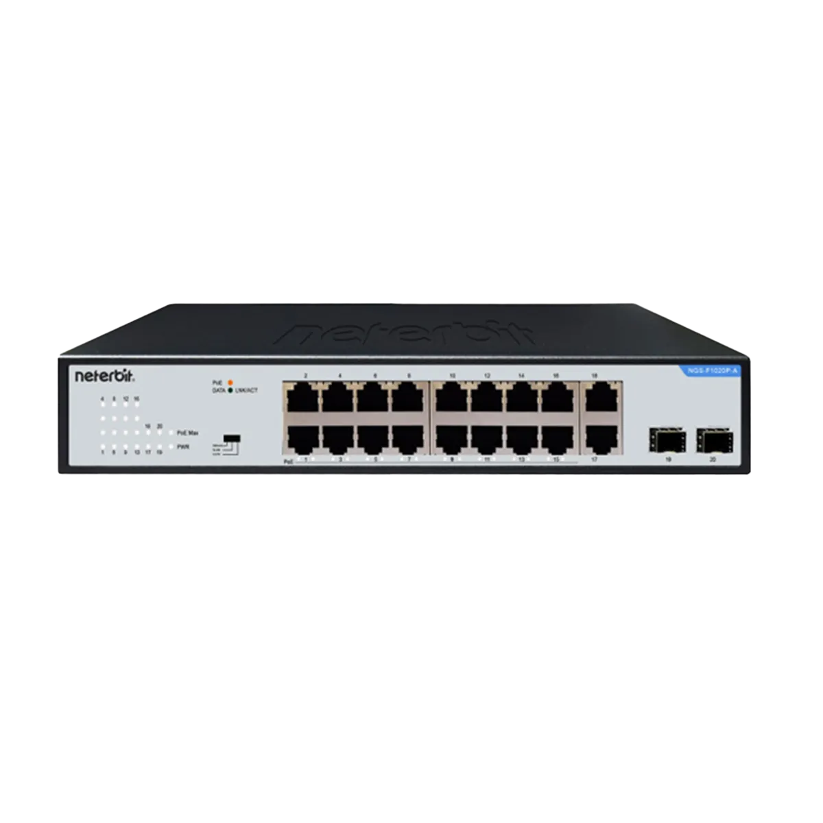سوئیچ غیرمدیریتی 20 پورت گیگابیتی POE نتربیت NGS-F1020P-A